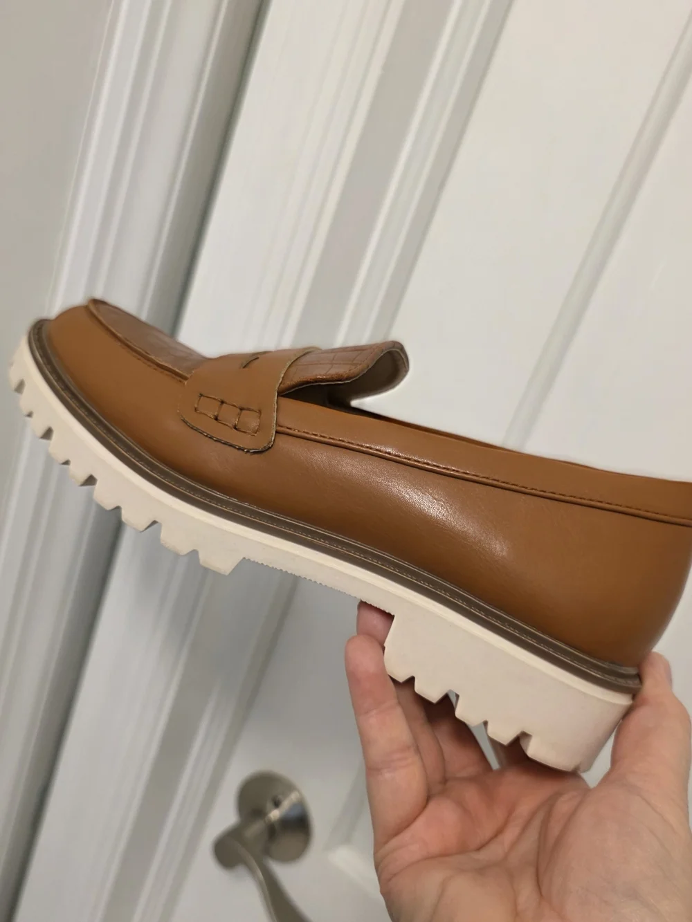 Journee Collection Kenly Penny Loafers Size 7W, Business Casual Lug Sole